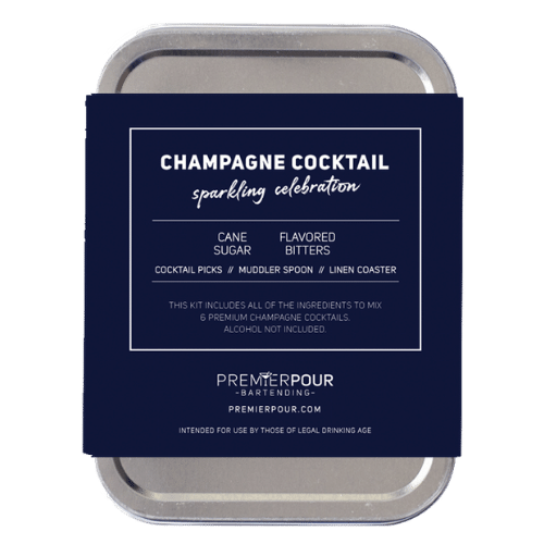 Custom Champagne Cocktail Kit, Serves 6 Champagne Cocktails, Ingredients list